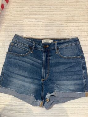 Denim Cutoff Shorts - Blue